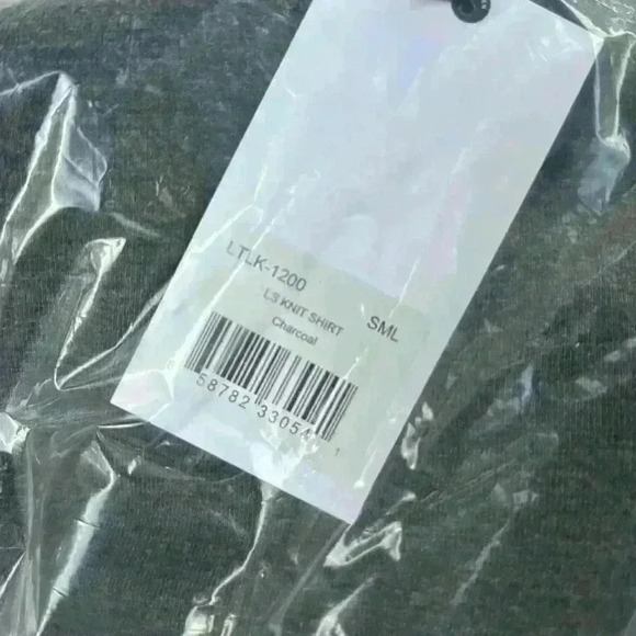 Level Ten Men's Small Knit Long Sleeve Crew Neck Pullover Shirt Charcoal - Picture 4 of 6